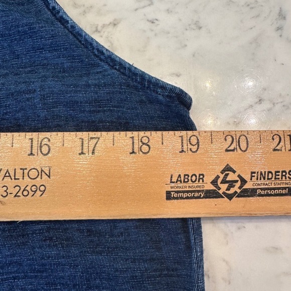 J. Jill Pure Jill Indigo Low Tide Tunic Top Dress Womens Sz M Petite 100% Cotton - Picture 8 of 10